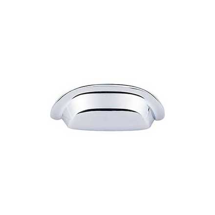 Top Knobs [M2003] Solid Bronze Cabinet Cup Pull - Dakota Cup Series - Polished Chrome Finish - 3" C/C - 4 3/8" L