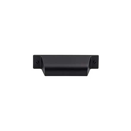 Top Knobs [TK772BLK] Die Cast Zinc Cabinet Cup Pull - Channing Series - Flat Black Finish - 2 3/4&quot; C/C - 4 1/4&quot; L