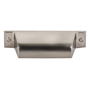 Top Knobs [TK772BSN] Die Cast Zinc Cabinet Cup Pull - Channing Series - Brushed Satin Nickel Finish - 2 3/4" C/C - 4 1/4" L