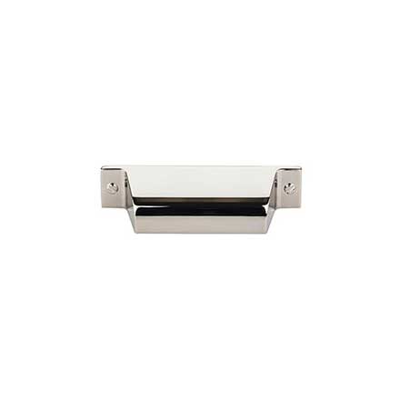 Top Knobs [TK772PN] Die Cast Zinc Cabinet Cup Pull - Channing Series - Polished Nickel Finish - 2 3/4" C/C - 4 1/4" L