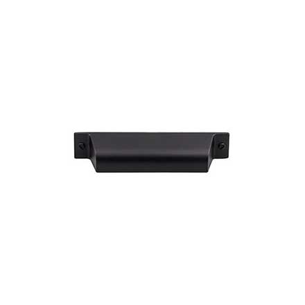 Top Knobs [TK773BLK] Die Cast Zinc Cabinet Cup Pull - Channing Series - Flat Black Finish - 3 3/4&quot; C/C - 5 1/4&quot; L