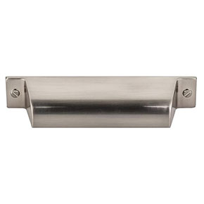 Top Knobs [TK773BSN] Die Cast Zinc Cabinet Cup Pull - Channing Series - Brushed Satin Nickel Finish - 3 3/4" C/C - 5 1/4" L