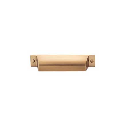 Top Knobs [TK773HB] Die Cast Zinc Cabinet Cup Pull - Channing Series - Honey Bronze Finish - 3 3/4" C/C - 5 1/4" L