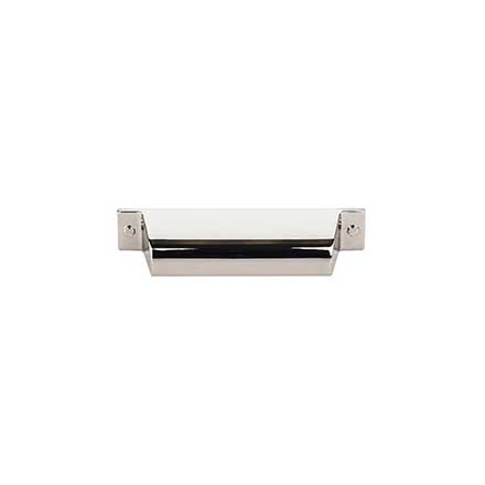 Top Knobs [TK773PN] Die Cast Zinc Cabinet Cup Pull - Channing Series - Polished Nickel Finish - 3 3/4" C/C - 5 1/4" L