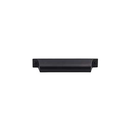 Top Knobs [TK774BLK] Die Cast Zinc Cabinet Cup Pull - Channing Series - Flat Black Finish - 5&quot; C/C - 6 1/2&quot; L