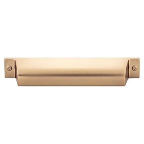 Top Knobs [TK774HB] Die Cast Zinc Cabinet Cup Pull - Channing Series - Honey Bronze Finish - 5" C/C - 6 1/2" L