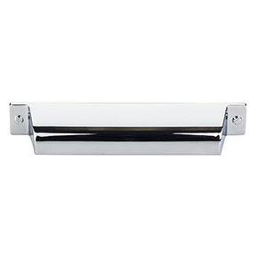 Top Knobs [TK774PC] Die Cast Zinc Cabinet Cup Pull - Channing Series - Polished Chrome Finish - 5" C/C - 6 1/2" L