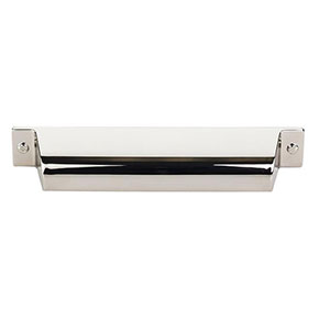 Top Knobs [TK774PN] Die Cast Zinc Cabinet Cup Pull - Channing Series - Polished Nickel Finish - 5" C/C - 6 1/2" L