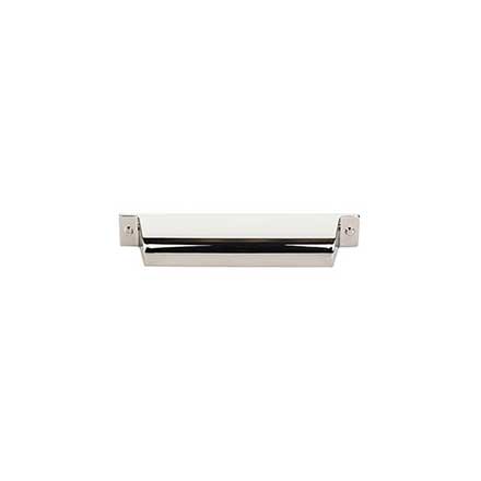 Top Knobs [TK774PN] Die Cast Zinc Cabinet Cup Pull - Channing Series - Polished Nickel Finish - 5&quot; C/C - 6 1/2&quot; L