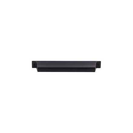 Top Knobs [TK775BLK] Die Cast Zinc Cabinet Cup Pull - Channing Series - Flat Black Finish - 7&quot; C/C - 8 1/2&quot; L