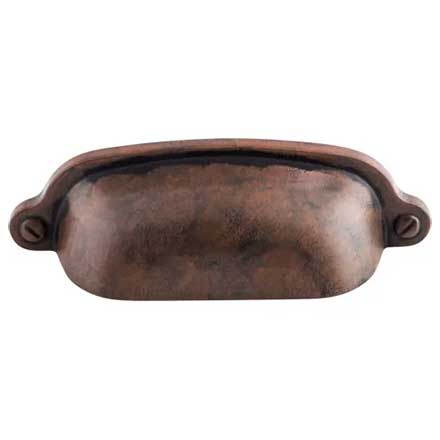 Top Knobs [M1210] Die Cast Zinc Cabinet Cup Pull - Charlotte Series - Patina Rouge Finish - 2 9/16" C/C - 3 3/4" L