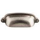 Top Knobs [M1211] Die Cast Zinc Cabinet Cup Pull - Charlotte Series - Pewter Antique Finish - 2 9/16" C/C - 3 3/4" L