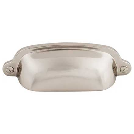 Top Knobs [M1301] Die Cast Zinc Cabinet Cup Pull - Charlotte Series - Polished Nickel Finish - 2 9/16" C/C - 3 3/4" L