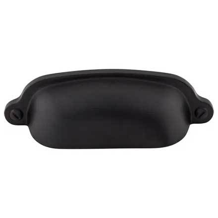 Top Knobs [M1684] Die Cast Zinc Cabinet Cup Pull - Charlotte Series - Flat Black Finish - 2 9/16" C/C - 3 3/4" L