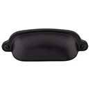 Top Knobs [M1684] Die Cast Zinc Cabinet Cup Pull - Charlotte Series - Flat Black Finish - 2 9/16&quot; C/C - 3 3/4&quot; L