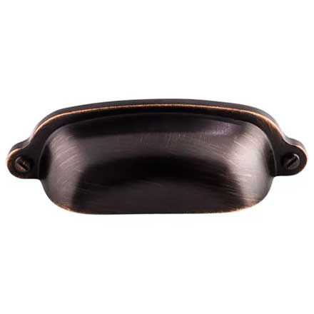 Top Knobs [M1910] Die Cast Zinc Cabinet Cup Pull - Charlotte Series - Tuscan Bronze Finish - 2 9/16&quot; C/C - 3 3/4&quot; L