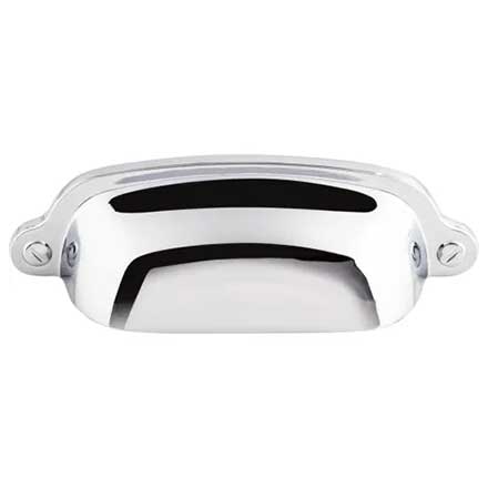 Top Knobs [M1911] Die Cast Zinc Cabinet Cup Pull - Charlotte Series - Polished Chrome Finish - 2 9/16" C/C - 3 3/4" L
