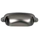 Top Knobs [M2222] Die Cast Zinc Cabinet Cup Pull - Charlotte Series - Ash Gray Finish - 2 9/16&quot; C/C - 3 3/4&quot; L