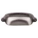 Top Knobs [M1211] Die Cast Zinc Cabinet Cup Pull - Charlotte Series - Pewter Antique Finish - 2 9/16" C/C - 3 3/4" L