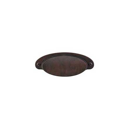 Top Knobs [M1195] Die Cast Zinc Cabinet Cup Pull - Dakota Cup Series - Patina Rouge Finish - 2 9/16" C/C - 4" L