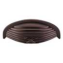 Top Knobs [M940] Die Cast Zinc Cabinet Cup Pull - Ribbon & Reed Series - Oil Rubbed Bronze Finish - 3" C/C - 4 1/8" L