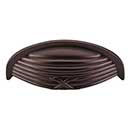 Top Knobs [M940] Die Cast Zinc Cabinet Cup Pull - Ribbon & Reed Series - Oil Rubbed Bronze Finish - 3" C/C - 4 1/8" L
