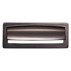 Top Knobs [TK937AG] Die Cast Zinc Cabinet Cup Pull - Hollin Series - Ash Gray Finish - 3 3/4" C/C - 4 7/8" L
