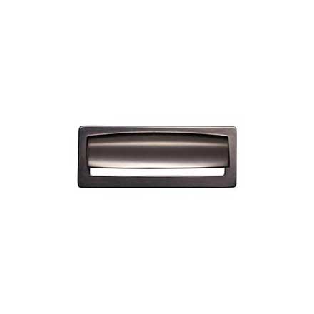 Top Knobs [TK937AG] Die Cast Zinc Cabinet Cup Pull - Hollin Series - Ash Gray Finish - 3 3/4" C/C - 4 7/8" L