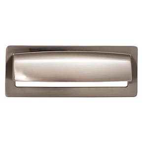 Top Knobs [TK937BSN] Die Cast Zinc Cabinet Cup Pull - Hollin Series - Brushed Satin Nickel Finish - 3 3/4" C/C - 4 7/8" L