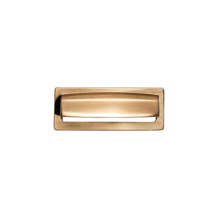 Top Knobs [TK937HB] Die Cast Zinc Cabinet Cup Pull - Hollin Series - Honey Bronze Finish - 3 3/4" C/C - 4 7/8" L