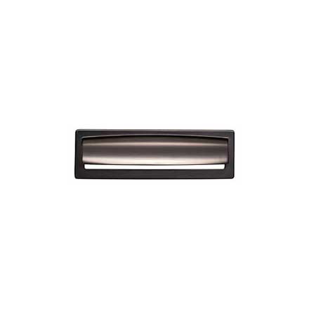 Top Knobs [TK938AG] Die Cast Zinc Cabinet Cup Pull - Hollin Series - Ash Gray Finish - 5 1/16" C/C - 6 1/8" L