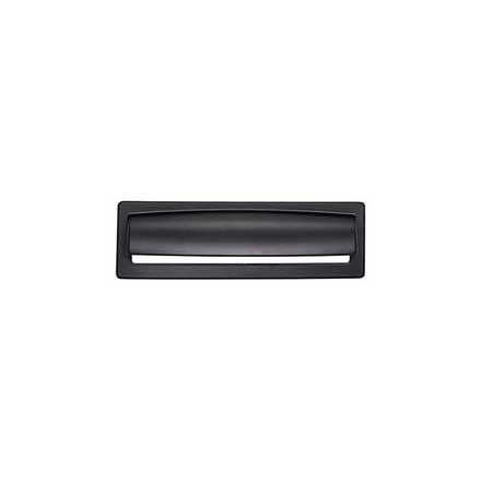 Top Knobs [TK938BLK] Die Cast Zinc Cabinet Cup Pull - Hollin Series - Flat Black Finish - 5 1/16&quot; C/C - 6 1/8&quot; L