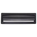 Top Knobs [TK938BLK] Die Cast Zinc Cabinet Cup Pull - Hollin Series - Flat Black Finish - 5 1/16" C/C - 6 1/8" L