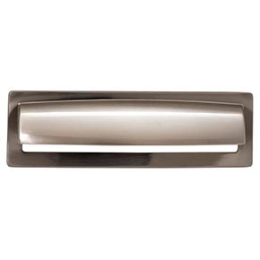 Top Knobs [TK938BSN] Die Cast Zinc Cabinet Cup Pull - Hollin Series - Brushed Satin Nickel Finish - 5 1/16" C/C - 6 1/8" L