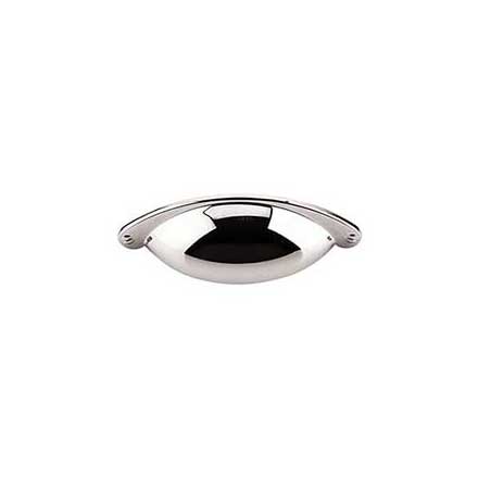 Top Knobs [M1302] Die Cast Zinc Cabinet Cup Pull - Arendal Series - Polished Nickel Finish - 2 1/2&quot; C/C - 4 3/32&quot; L