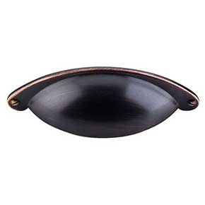 Top Knobs [M1659] Die Cast Zinc Cabinet Cup Pull - Arendal Series - Tuscan Bronze Finish - 2 1/2" C/C - 4 3/32" L