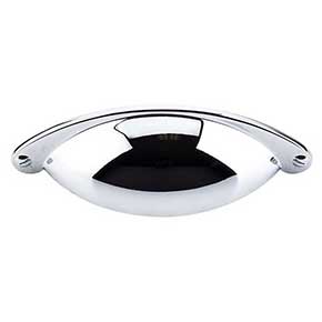 Top Knobs [M399] Die Cast Zinc Cabinet Cup Pull - Arendal Series - Polished Chrome Finish - 2 1/2" C/C - 4 3/32" L