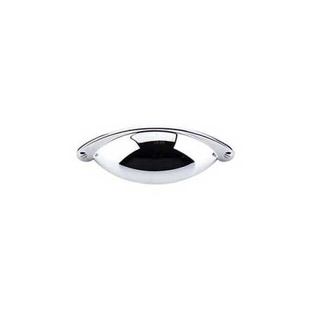 Top Knobs [M399] Die Cast Zinc Cabinet Cup Pull - Arendal Series - Polished Chrome Finish - 2 1/2&quot; C/C - 4 3/32&quot; L