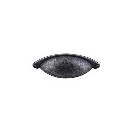 Top Knobs [M406] Die Cast Zinc Cabinet Cup Pull - Arendal Series - Black Iron Finish - 2 1/2&quot; C/C - 4 3/32&quot; L