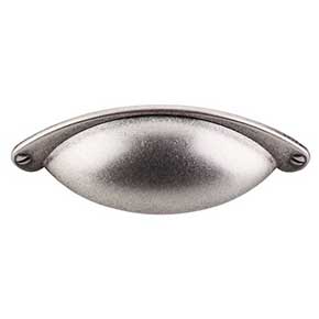 Top Knobs [M409] Die Cast Zinc Cabinet Cup Pull - Arendal Series - Pewter Antique Finish - 2 1/2" C/C - 4 3/32" L