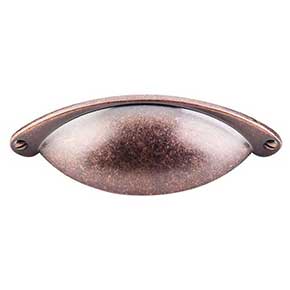 Top Knobs [M497] Die Cast Zinc Cabinet Cup Pull - Arendal Series - Antique Copper Finish - 2 1/2" C/C - 4 3/32" L