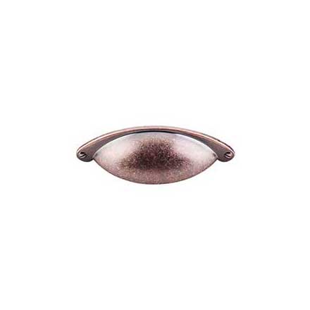 Top Knobs [M497] Die Cast Zinc Cabinet Cup Pull - Arendal Series - Antique Copper Finish - 2 1/2&quot; C/C - 4 3/32&quot; L