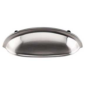 Top Knobs [M360] Die Cast Zinc Cabinet Cup Pull - Somerset Series - Brushed Satin Nickel Finish - 3" C/C - 4 5/8" L