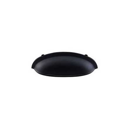 Top Knobs [M362] Die Cast Zinc Cabinet Cup Pull - Somerset Series - Flat Black Finish - 3&quot; C/C - 4 5/8&quot; L