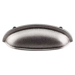 Top Knobs [M364] Die Cast Zinc Cabinet Cup Pull - Somerset Series - Pewter Antique Finish - 3" C/C - 4 5/8" L