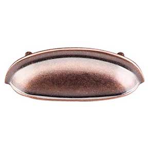 Top Knobs [M367] Die Cast Zinc Cabinet Cup Pull - Somerset Series - Antique Copper Finish - 3" C/C - 4 5/8" L
