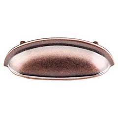 Top Knobs [M367] Die Cast Zinc Cabinet Cup Pull - Somerset Series - Antique Copper Finish - 3&quot; C/C - 4 5/8&quot; L