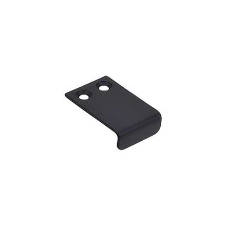 Top Knobs [TK101BLK] Steel Cabinet Edge Pull - Tab Series - Flat Black Finish - 7/16" C/C - 1" L
