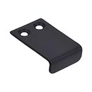 Top Knobs [TK101BLK] Steel Cabinet Edge Pull - Tab Series - Flat Black Finish - 7/16" C/C - 1" L