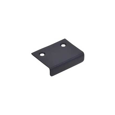 Top Knobs [TK102BLK] Steel Cabinet Edge Pull - Tab Series - Flat Black Finish - 1 1/4" C/C - 2" L